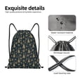 thumbnail image 4 of Saiise Gold Snowflake Christmas Tree Pattern Sports Drawstring Backpack - String Swim Gym Bag with Wet Proof Pocket for Women&Men-Medium, 4 of 6