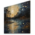 thumbnail image 2 of Designart "Reflections of Serenity Tranquil Blue River III" Lakes & Rivers Print on Natural Pine Wood, 2 of 5