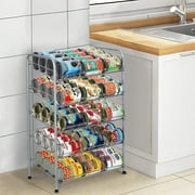 5-tier Can Organizer for Pantry Can Dispenser Rack Holde up to 84 Cans ,Silver