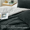 thumbnail image 5 of BEDELITE Fleece King Comforter Set -Super Soft & Warm Fluffy Black Bedding, Luxury Fuzzy Heavy Bed Set for Winter with 2 Pillow Cases, 5 of 9