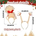 thumbnail image 4 of 2 Pcs Cindy Headbands Blonde Pigtails Headpiece with Red Bow Adult WomensTeens Accessories for Christmas Party, 4 of 8