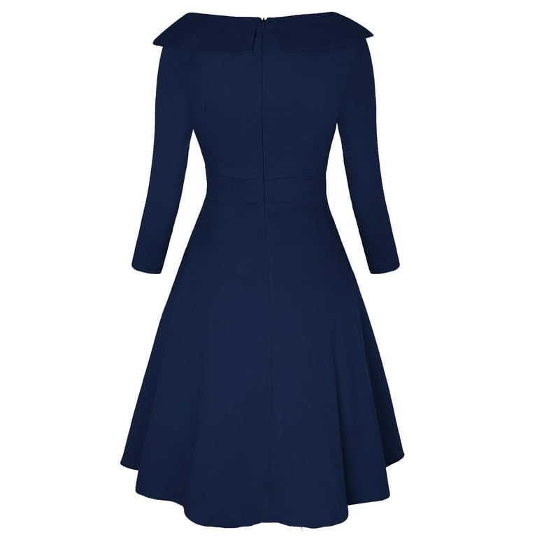 Elegant College Print Patchwork Turtleneck A Line Dresses Elegant College Print Patchwork Turtleneck A Line Dresses