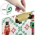 thumbnail image 4 of FMSHPON Christmas Nutcrackers Green Pattern Clipboard Hardboard Wood Nursing Clip Board and Pull for Standard A4 Letter 13x9 inches, 4 of 5