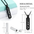 thumbnail image 3 of Cylinder Cremation Urn Necklace for Ashes Memorial Keepsake Pendant Stainless Steel Remembrance Jewelry Pet Ashes Pendant for Men / Women, 3 of 6