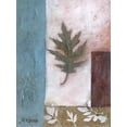 thumbnail image 2 of Green-Aldridge, W. 25x32 Gold Ornate Wood Framed with Double Matting Museum Art Print Titled - Painterly Leaf Collage I, 2 of 4
