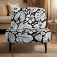 thumbnail image 2 of HELLHERO Tropical Leaf Pattern Soft Fabric Elastic Armless Accent Chair Protector Anti Scratch Accent Chair Cover for Slipper Chair, 2 of 8