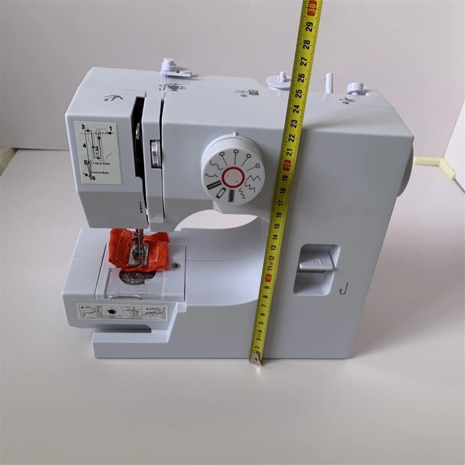 Electric Sewing Machine Portable For Beginners With 12 Stitches Pattern LED Light Foot Pedal Double Thread Sewing Eat Thick