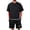 1#Black, variant on BRANROY Men's Summer Outfits 2 Piece - Solid Waffle Short Set Tracksuit for Men, Casual Two Piece Outfit with T-Shirt,Black,L