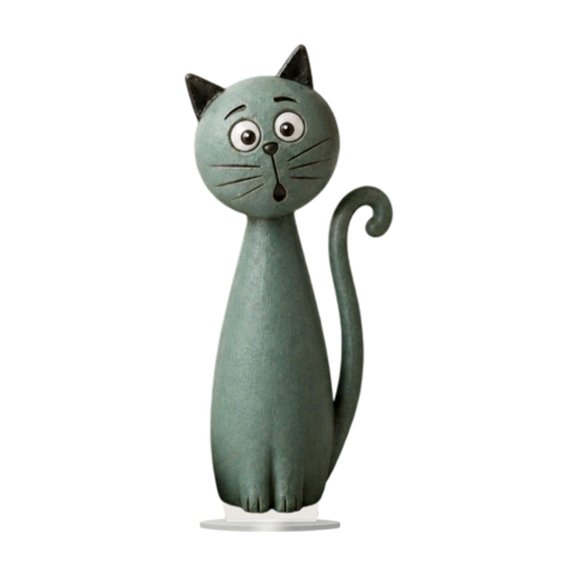 3D Cat Figurine, Christmas Home Tabletop Decoration Statue