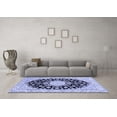 thumbnail image 3 of Ahgly Company Indoor Rectangle Medallion Blue Traditional Area Rugs, 3' x 5', 3 of 4