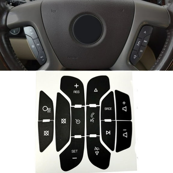 For Chevrolet For Silverado For Yukon Steering Wheel Button Stickers Decals