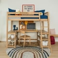 thumbnail image 2 of Scandinavian Twin Loft Bed with Wraparound Desk & Shelves, Blonde, 2 of 10