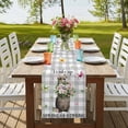 thumbnail image 4 of Table Runners 120 Inches Long Dress Scarves, Grey Plaid Groundhog Farmhouse Coffee/Dining/Kitchen Table Runner for Living Room, Spring Floral Butterfly Botanical 13x120 Inch, 4 of 9
