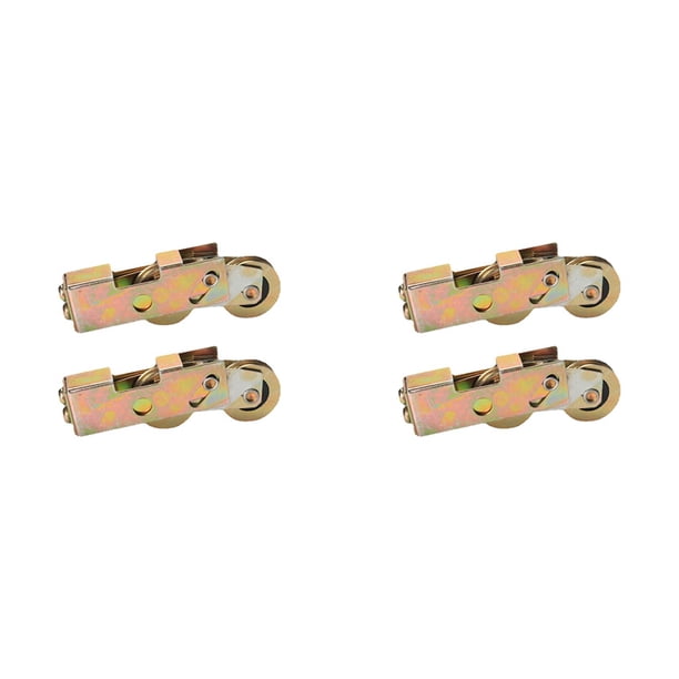 4 Rodillos para Puertas Corredizas de Patio, Rodamiento de Rueda de Bolas, Repuesto de Rueda de Puerta Corrediza Ajustable Trasera para Puerta Corrediza de Vidrio