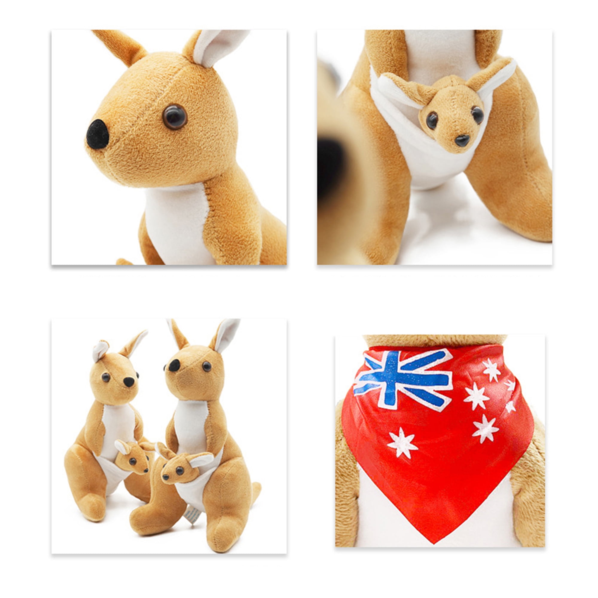 Squishable Cuddly Kangaroo with the Baby Approx New . 9 inch 