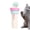Pink, variant on Electric Cat Wand Toy, Interactive Automatic Retractable Cat Teaser with Pom-poms, String Launcher for Kittens and Cats, Enrichment Exercise Toys