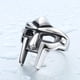 thumbnail image 5 of Doom Mask Estilo Gladiador Anillo Metal Plata Inoxidable Tamaño 10, 5 of 5