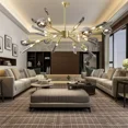 thumbnail image 5 of GMizon Sputnik 24-Light Chandelier Modern Gold Pendant Light Gray Glass Ceiling Fixture, 5 of 12