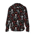 thumbnail image 3 of Sigee Skeleton with Roses Print UPF50+ Men's Sun Protection Hoodie Shirt SPF UV Shirt Long Sleeve Fishing Outdoor Lightweight, S-3XL, 3 of 9