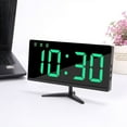 thumbnail image 3 of Alarm clock Digital, LED alarm clock LED display with 4 adjustable brightness, temperature, date, USB charging ports, easy operation, 3 of 9