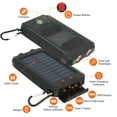 thumbnail image 5 of Baokaler Solar Charger for Cell Phone 20000mAh, Portable Solar Power Bank with Dual 5V USB Ports, 2 Led Light Flashlight, Compass (Black), 5 of 8