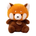thumbnail image 2 of Red Panda Plush Tabletop Figurine Soft Stuffed Animal Desktop Ornament Cozy Decor for Office Room Bed, 2 of 7