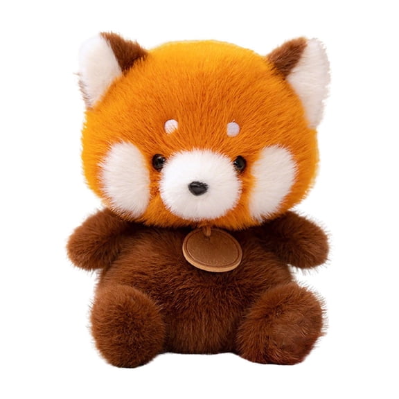 Ohmyroo Red Panda Plush Doll with Distinct Shape Details, Soft Table Companion with Recognizable Handheld Form, Small Animal Figurine for Living Room Bedroom Party Display Vehicle and Home Play
