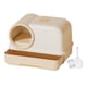 thumbnail image 2 of Caja de arena para gatos cerrada, inodoro a prueba de salpicaduras con pala, suministros para mascotas, bandeja de arena para gatos, orinal para gatos Beige, 2 of 10