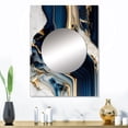 thumbnail image 1 of Designart "Cerulean Waves in Geode V" Abstract Mirror Wall Decor - Modern Blue Abstract Large Printed Mirror Wall Decor For Bedroom - 32" x 24" Inch, 1 of 5