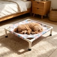 thumbnail image 4 of Elevated Cooling Pet Bed for Summer, Portable Raised Dog Cat Cot with Breathable Mesh, Washable Cover Foldable Pet Cot for Indoor Outdoor Camping Travel, 4 of 6