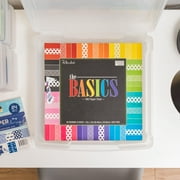 IRIS 5 Drawers Scrapbook Plastic Rolling Storage Cart with Organizer Top with Casters, White