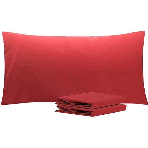 NTBAY Juego de 4 fundas de almohada Queen 100% microfibra cepillada de 1800 hilos, súper suaves y acogedoras, resistentes a las arrugas, la decoloración y las manchas con cierre de sobre, fundas de al