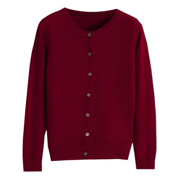Women's Cardigan Sweater Classic V Neck Long Sleeve Button Down Layer with Streamlined Shape Cardigan for Women