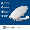 thumbnail image 2 of BEMIS 7750TDG-000 Toilet Seat, With Cover, Plastic, Round, White, 2 of 7