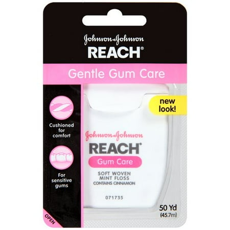 REACH Gentle Gum Care Cinnamon Mint Dental Floss, 50 yd