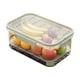 thumbnail image 1 of Billuyoard Caja sellada de ABS con drenaje y separación de frutas para restaurante, caja de almacenamiento para refrigerador con tapa fácil de Almacenamiento y organización del hogar verde, 1 of 6