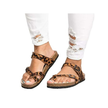 

SIMANLAN Womens Flat Sandals Slip-on Slides Flip Flops Lightweight Beach Shoes Size 4-13