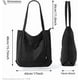 thumbnail image 2 of Bolso de pana con cremallera, impermeable, para mujer, con bolsillos y compartimentos, de gran capacidad, para el hombro., 2 of 5