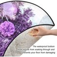 thumbnail image 3 of Coolnut Cute Snowman Christmas Christmas Tree Mats Waterproof Tree Skirt, Purple Garland Xmas Tree Stand Tray Mat Floor Protector Pad for Holiday Party Decoration, 28.3", 3 of 6