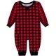 thumbnail image 5 of Conjuntos de pijamas de pijama a cuadros rojos a juego con la familia de Navidad Adepaton CJWUS-2115, 5 of 6