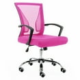 thumbnail image 1 of Modern Home Zuna Ergonomic Mesh Mid Back Office Chair, Black & Pink, 1 of 10
