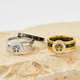 thumbnail image 4 of PAMTIER Women's Stainless Steel Jewelry Simple Tree of Life Roman Numeral Stacking Ring Gold Size 7, 4 of 5