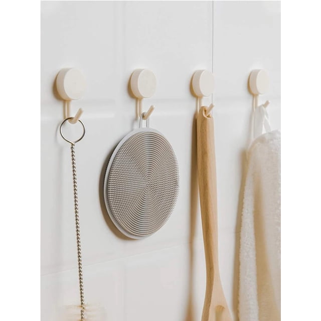 10pcs Adhesive Wall Hooks, Key Hooks, Coat Hangers, Waterproof Utility Hanging Self Adhesive Towel Hook For Kitchen Bathroom Bedroom Entrance Door