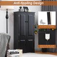 thumbnail image 5 of Costway Accent Floor Storage Cabinet W/ Adjustable Shelves Antique 2-Door Black, 5 of 10