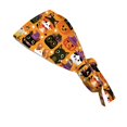 thumbnail image 4 of Working Cap for Women, Adjustable Elastic Band Halloween Beanie Hat Work Scrub Cap with Sweatband, 4 of 6