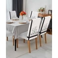 thumbnail image 3 of Stretch Chair Covers Set of 4, Snowflake Hello Winter Universal Fit Elastic Decorative Dining Chairs Slipcovers for Wedding, Banquet, White Red Minimalist Lines, 3 of 6