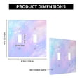 thumbnail image 3 of PAYOHTO Toggle Light Switch Wall Plate Sweet Color Abstract Background Double Switch Cover Standard Size 2-Gang 4.50" x 4.5" Unbreakable Polycarbonate Thermoplastic, 3 of 6