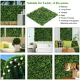 Costway 12 PCS 20''x20'' Artificial Boxwood Plant Wall Panel Hedge