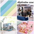 thumbnail image 6 of 14 Sheets 7 Color Dollhouse Floorboards Wallpaper 7.8x11.8 Inch Miniature Wall Paper Sticker Pure Color Wallpaper Stickers Mini Floor Paper Sticker for DIY Crafts Minihouse Decoration, 6 of 9
