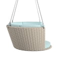 thumbnail image 5 of Novogratz Poolside Gossip Collection, Sally Patio Swing, Aqua Haze Cushions, Light Taupe Wicker, 5 of 11